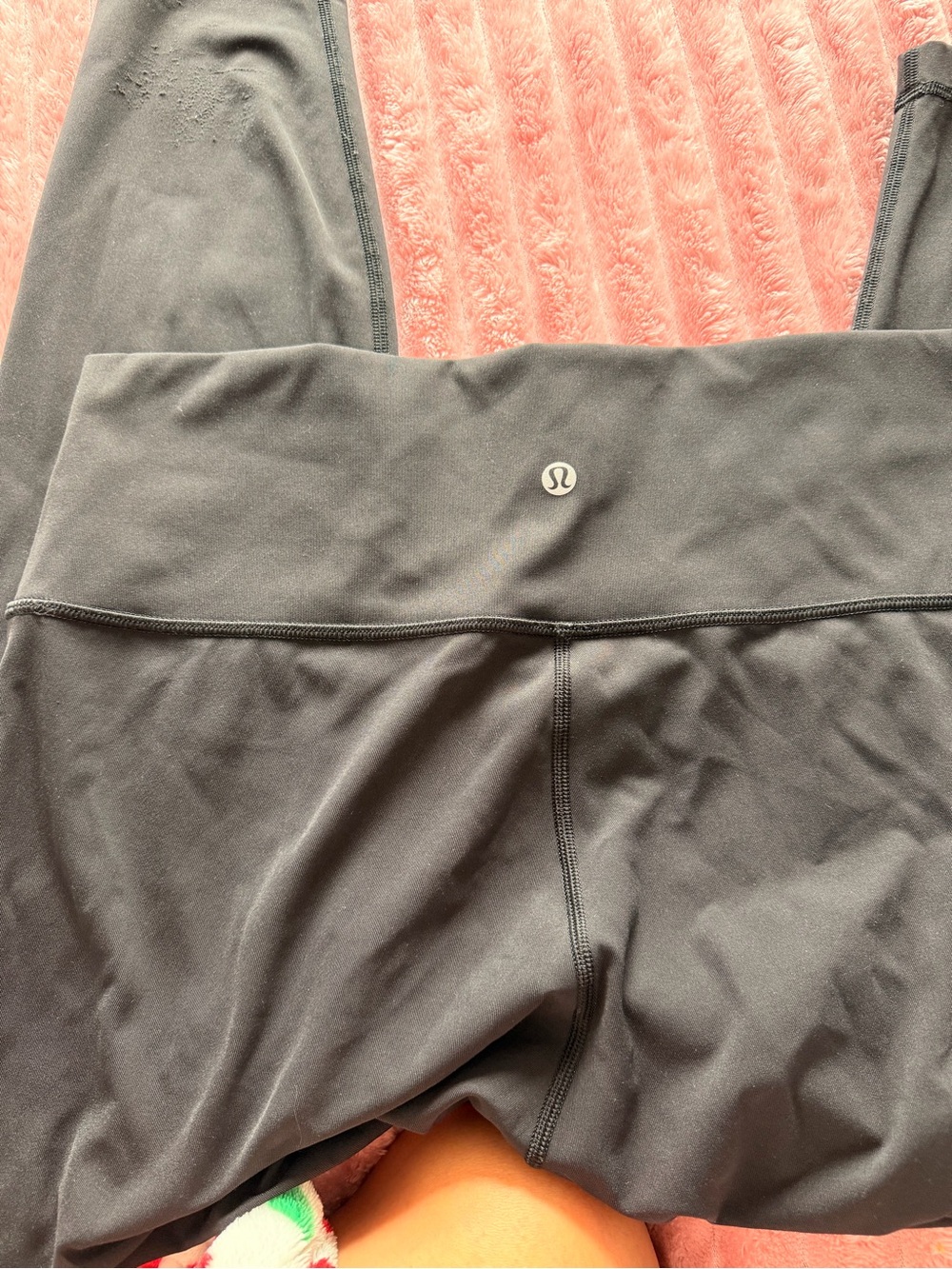 lululemon athletica Black Yoga Leggings with Reflective Logo